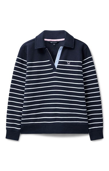 Ladies Crew Clothing Sandy Flip Collar Sweatshirt