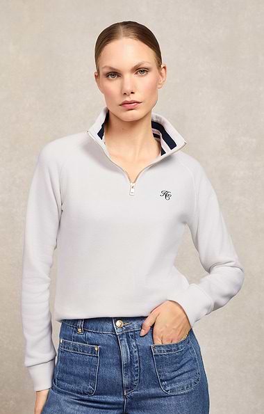 Ladies Holland Cooper Burford Quarter Zip Sweater