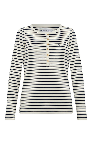 Ladies Holland Cooper Striped Granddad Top
