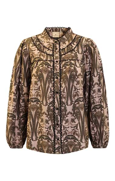 Ladies Paisley Lace Detailed Blouse