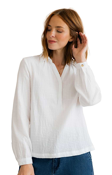 Ladies Lily & Me Linden Check Blouse
