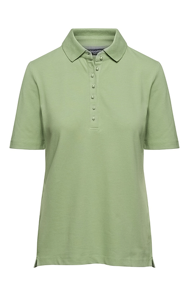 Ladies Cotton Stretch Pearl Button Pique Polo