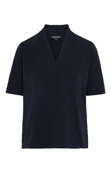 Ladies Cotton Stretch V Neck Top