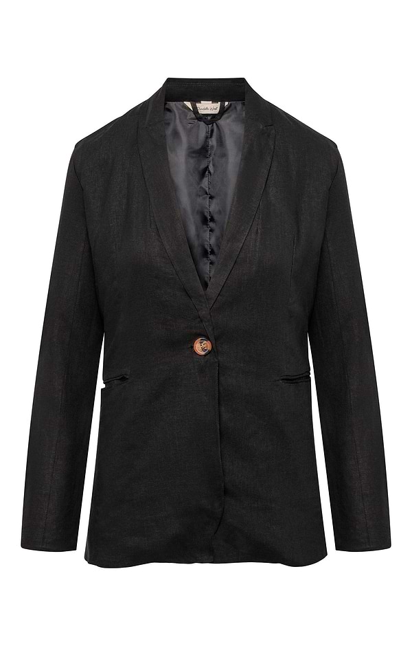 Ladies Linen Mix Casual Blazer