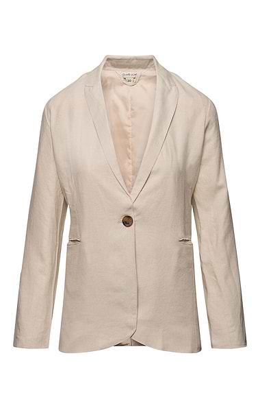 Ladies Linen Mix Casual Blazer