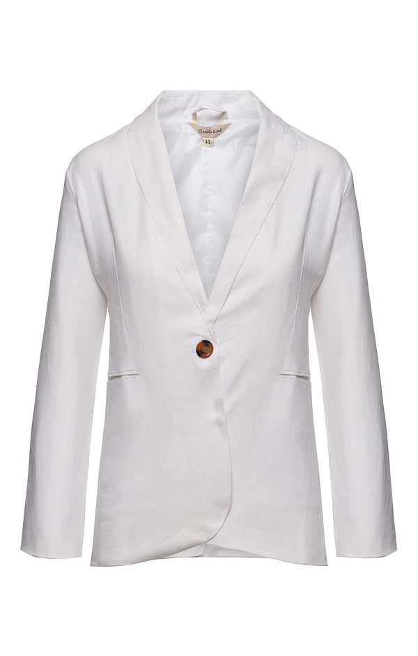 Ladies Linen Mix Casual Blazer