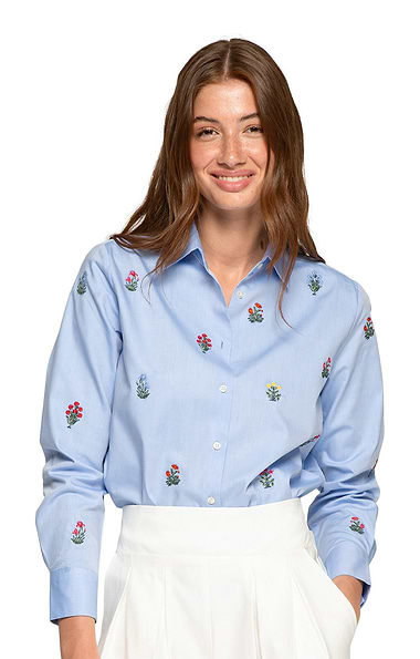 Ladies Vilagallo Embroidered Floral Shirt