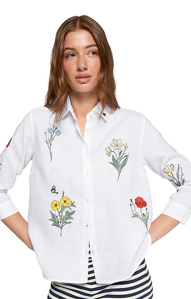 Ladies Vilagallo Garden Embroidered Blouse
