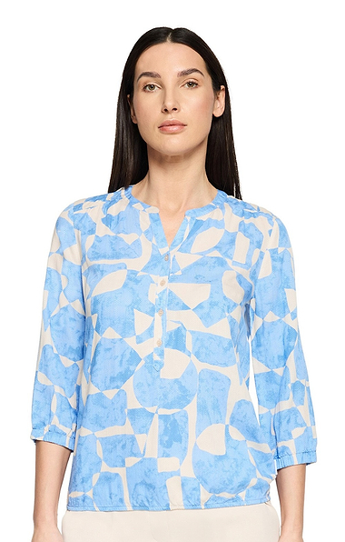 Ladies Betty & Co Notch Neck Abstract Print Blouse