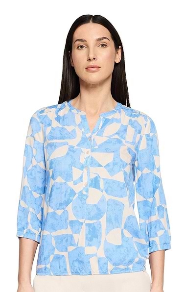 Ladies Betty & Co Notch Neck Abstract Print Blouse