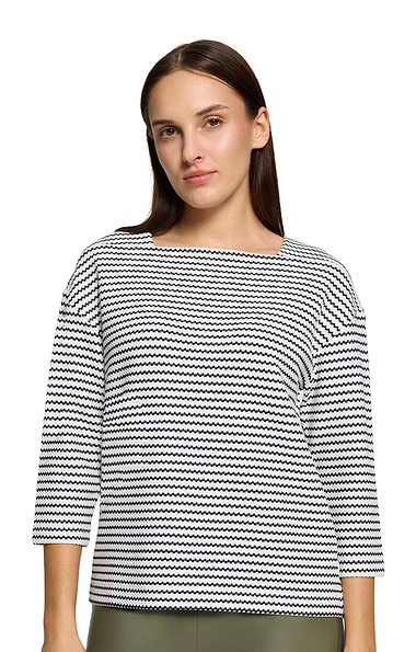 Ladies Betty & Co Textured Stripe Top