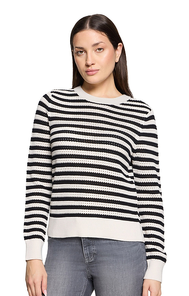 Ladies Betty & Co Cotton Stripe Knit Jumper