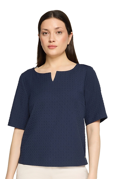 Ladies Betty & Co Textured Short Sleeve Blouse