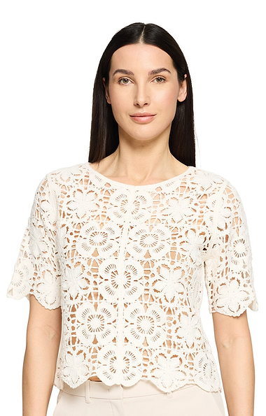 Ladies Betty & Co Short Sleeve Crochet Top