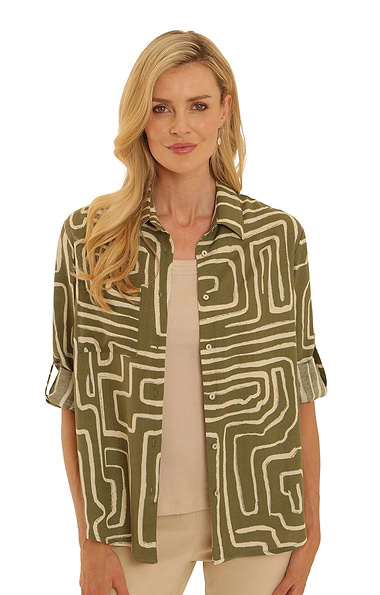 Ladies Pomodoro Graphic Print Relaxed Fit Shirt