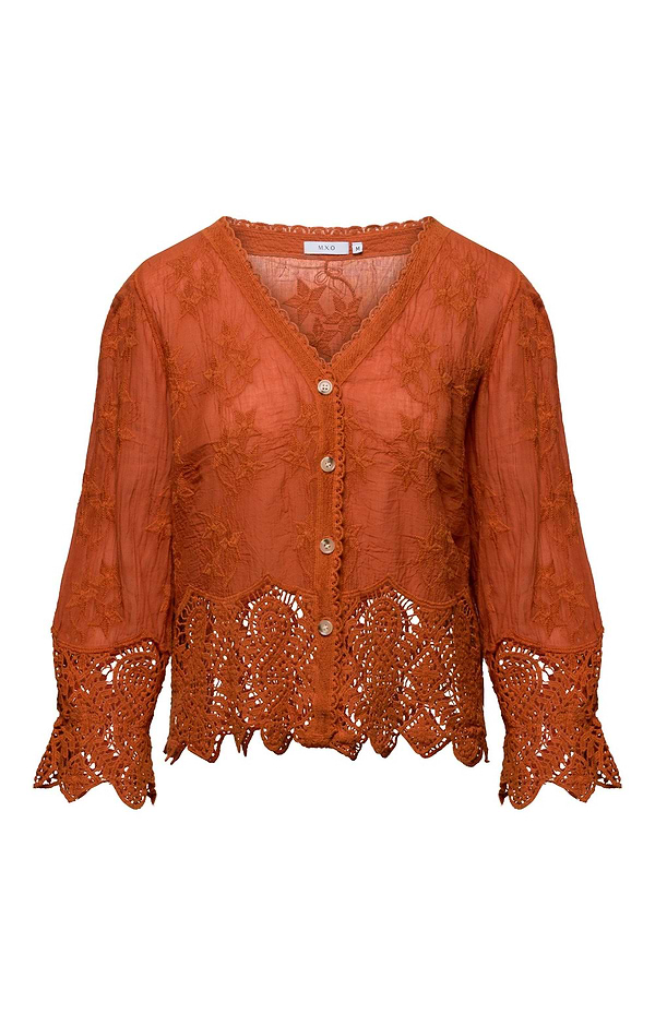 Ladies Crochet Lace Cotton Blouse