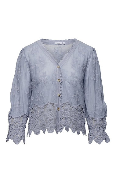 Ladies Crochet Lace Cotton Blouse
