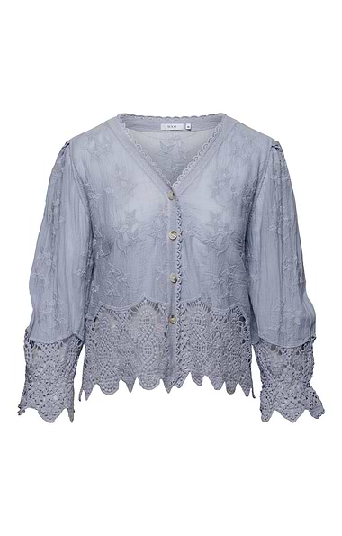 Ladies Crochet Lace Cotton Blouse
