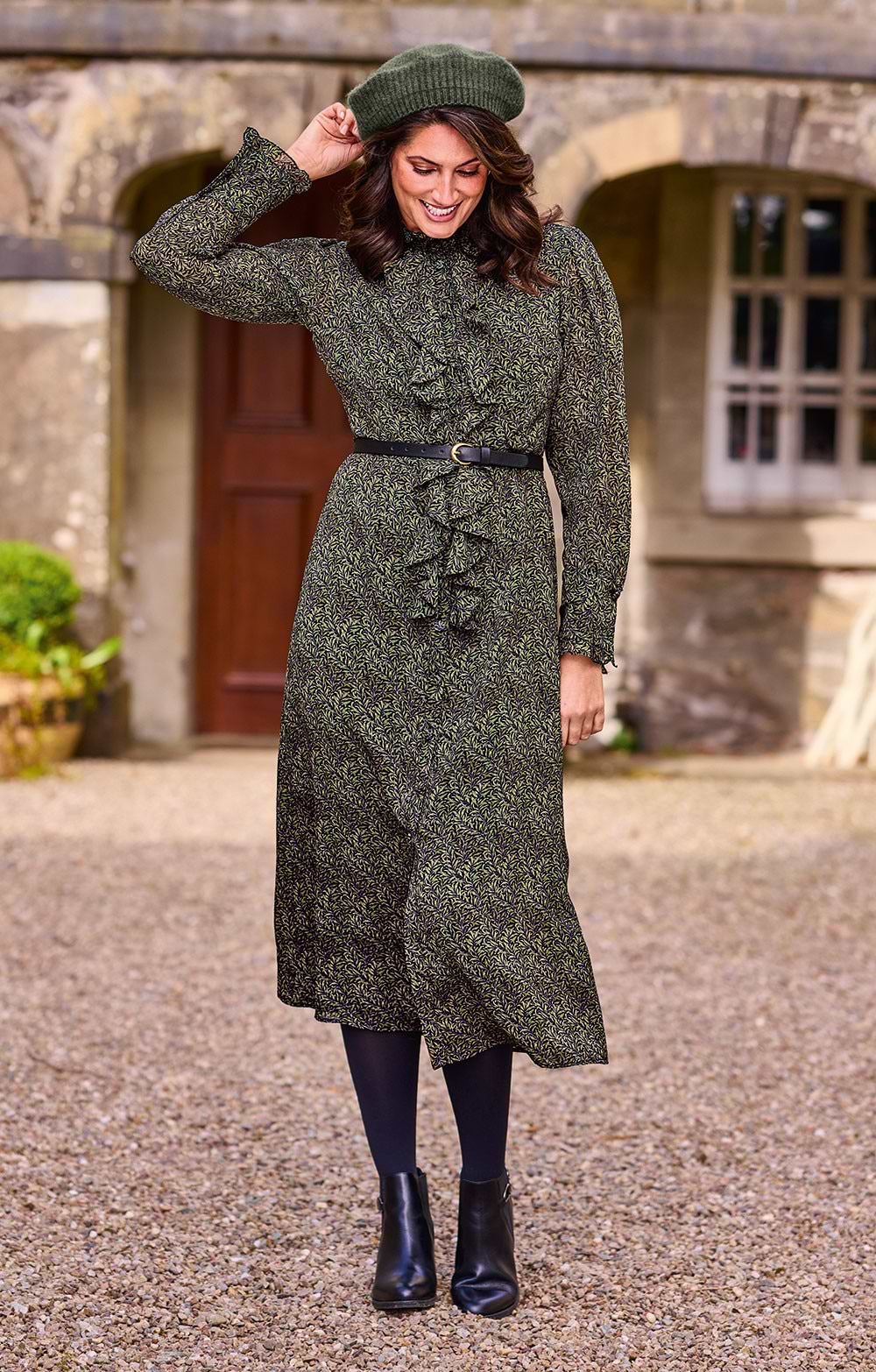 Ladies Frill Long Dress House of Bruar