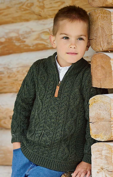 Child's Aran T-Zip