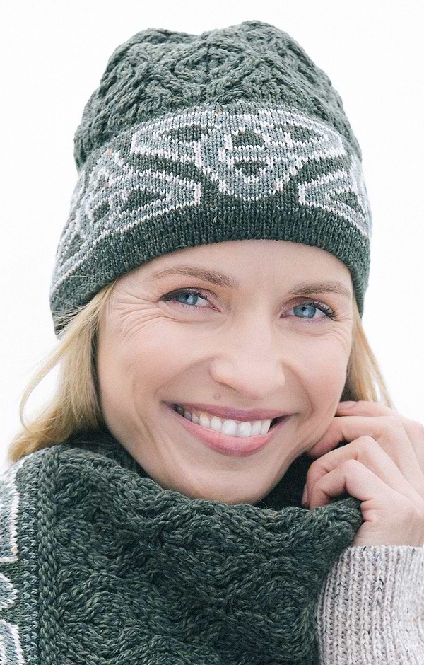 Ladies Celtic Aran Hat