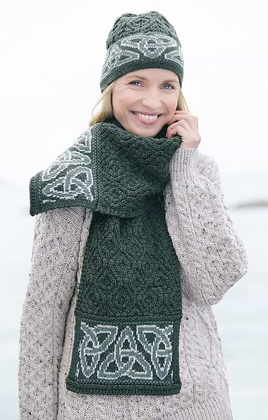 Ladies Celtic Aran Scarf