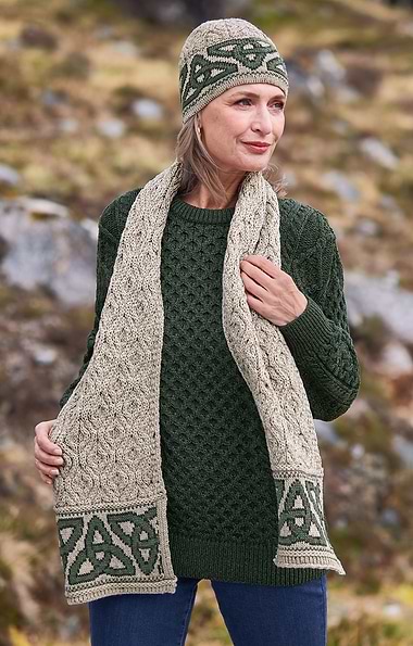 Ladies Celtic Aran Scarf