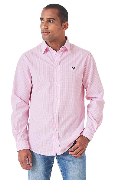 Men's Crew Clothing Classic Micro Gingham Shirt