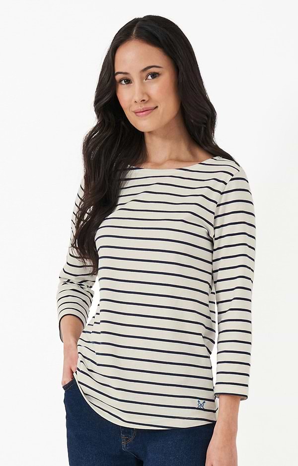 Ladies Crew Clothing Essential Breton
