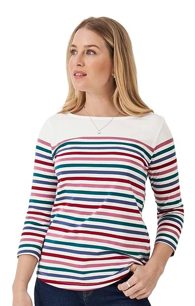 Ladies Crew Clothing Essential Breton