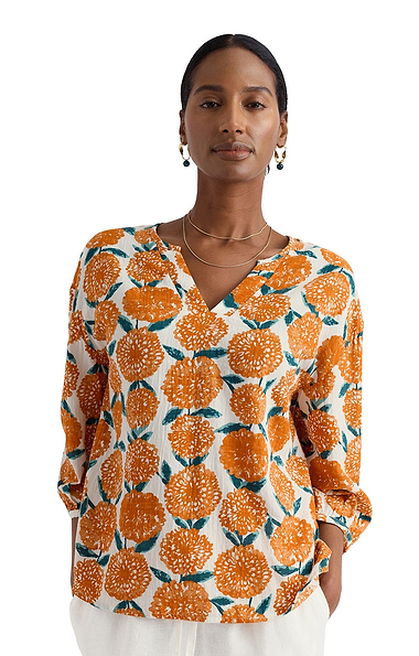 Ladies Seasalt Streamlet Print Top