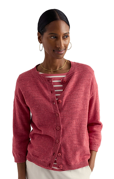 Ladies Seasalt Pentire Steps Cotton-linen Cardigan