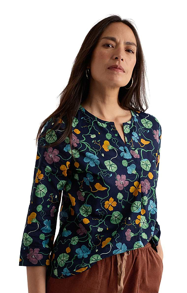 Ladies Seasalt Watercolour Sketch Cotton Top
