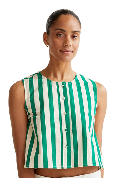 Ladies Compania Fantastica Sleeveless Stripe Blouse
