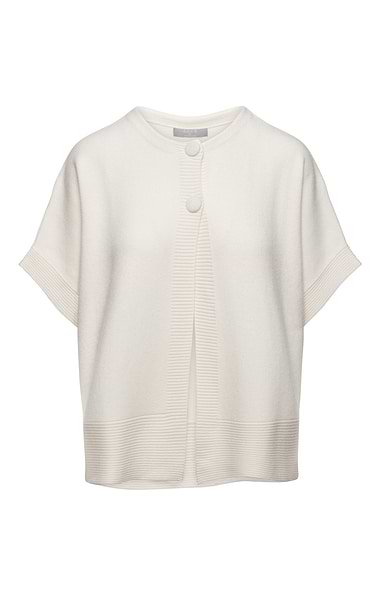 Ladies Two Button Sleeveless Cardigan