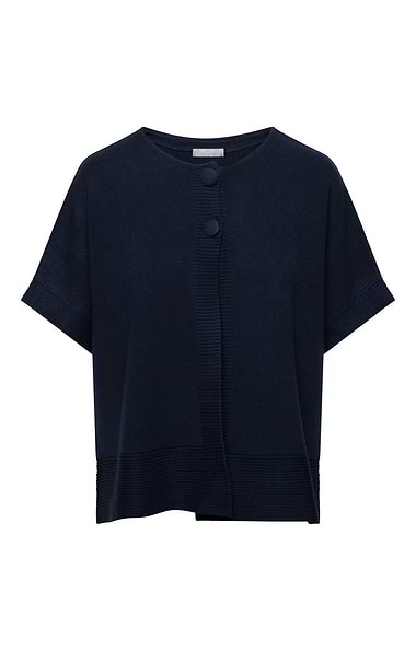 Ladies Two Button Sleeveless Cardigan