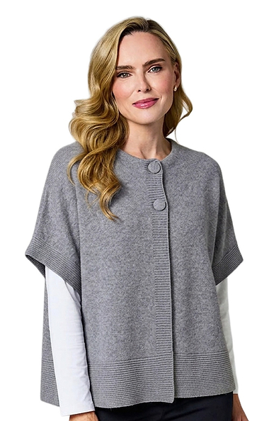 Ladies Two Button Sleeveless Cardigan