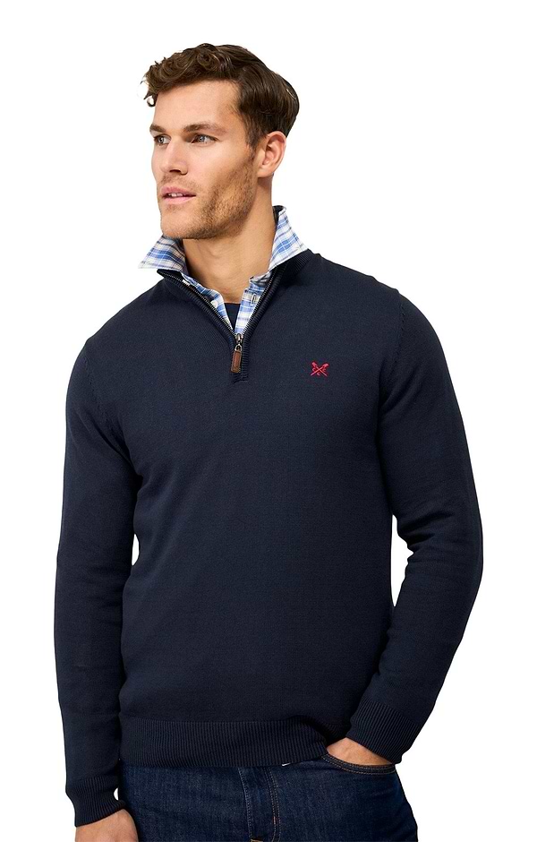 Men's Crew Clothing Organic Half Zip Sweater
