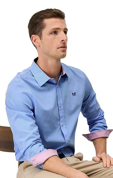 Men's Crew Clothing Classic Micro Stripe Shirt