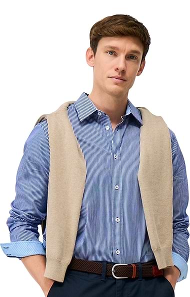 Men's Crew Clothing Classic Micro Stripe Shirt