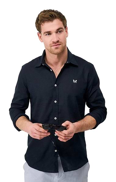 Men's Crew Clothing Long Sleeved Linen Shirt