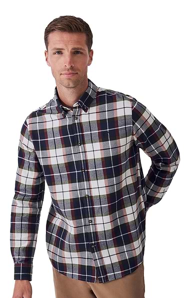 Men's Crew Clothing Cotton Brushed Twill Check Shirt