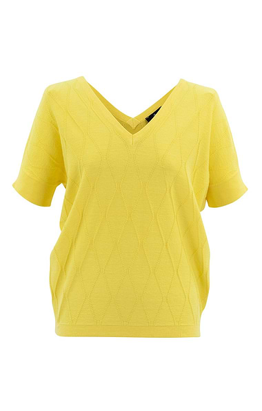 Ladies Marble Short Sleeve V-Neck