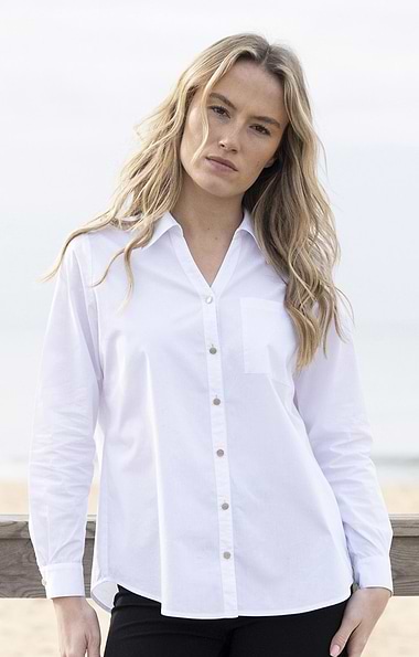 Ladies Marble Cotton Classic Shirt