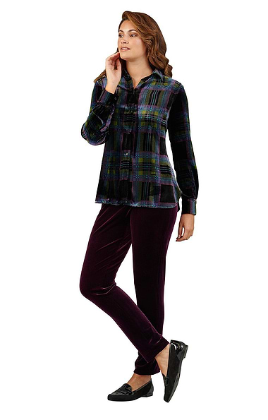 Ladies Velvet Pull-On Trousers