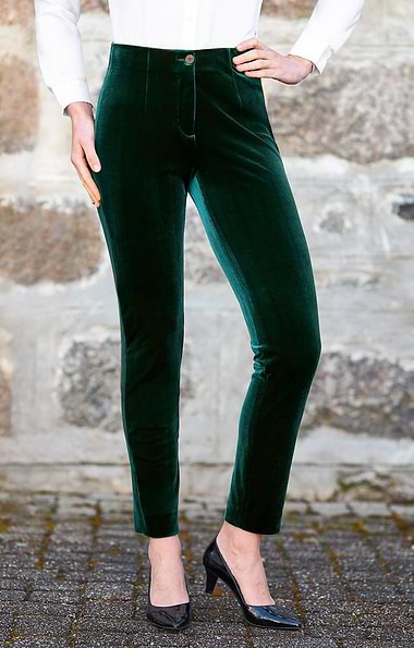 Ladies Velvet Pull-On Trousers