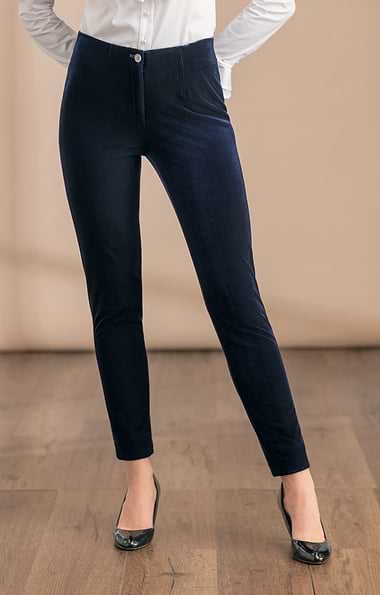 Ladies Velvet Pull-On Trousers