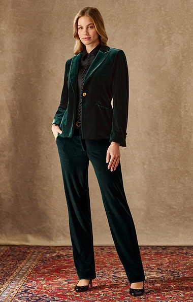 Ladies Velvet Trousers