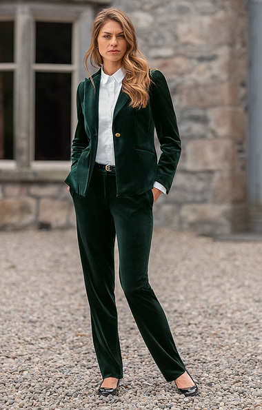 Ladies Velvet Trousers