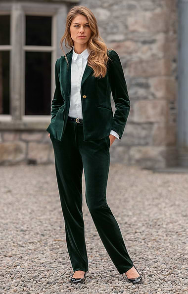 Ladies Velvet Trousers